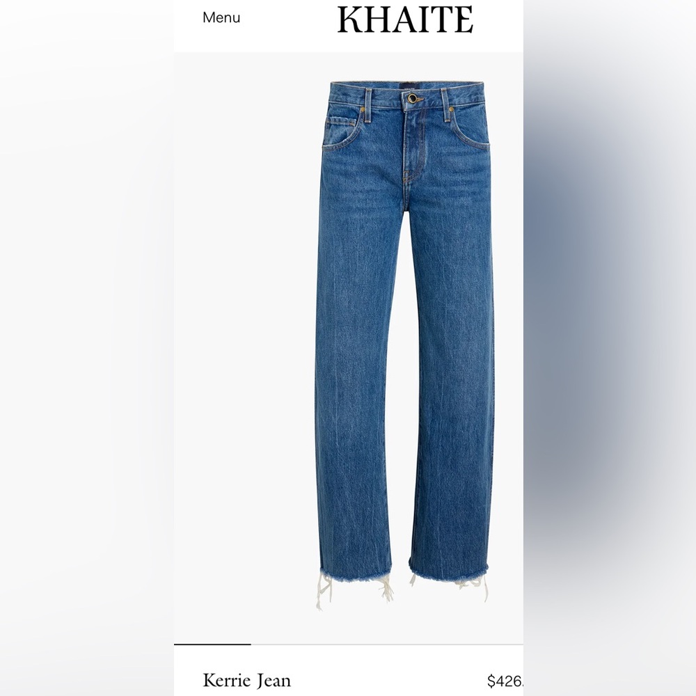NWT KHAITE Size 29 Kerrie jeans in Fargo